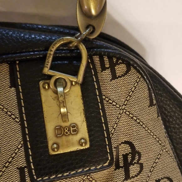 DOONEY & BOURKE SATCHEL NAVY BRAIDED HANDLE BAG - Picture 6 of 8